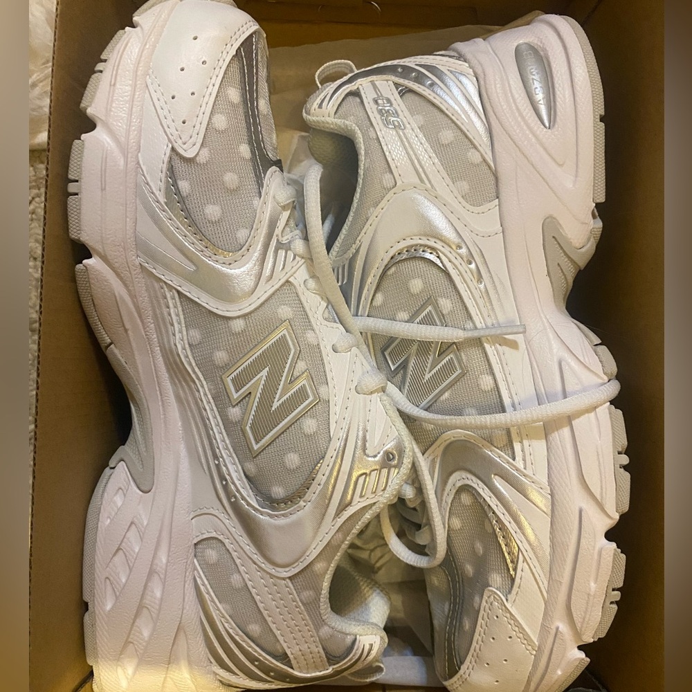 Brand New - New Balance Metallic Polka Dot Sneakers